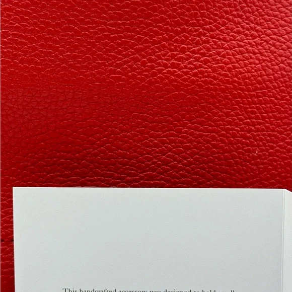 Coach Red Clutch with Gold Accents NWOT - Picture 3 of 7